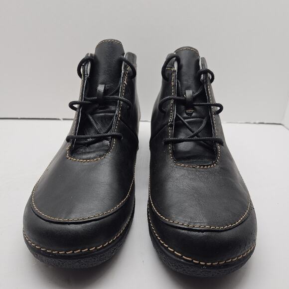 Duluth Trading Co Andina Womens Sz 9.5 Black Leather Chukka Ankle Boots NWT - Picture 3 of 10